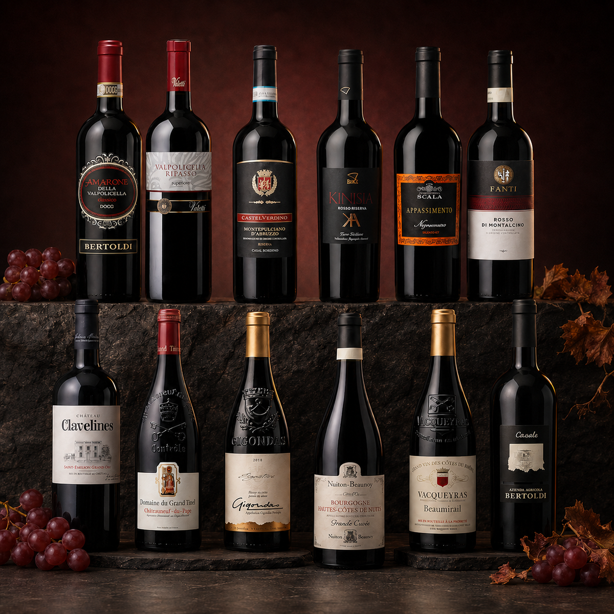 Premium Rotwein-Paket (12 Flaschen)