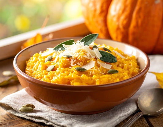 Kürbisrisotto mit Parmesan und Salbei
