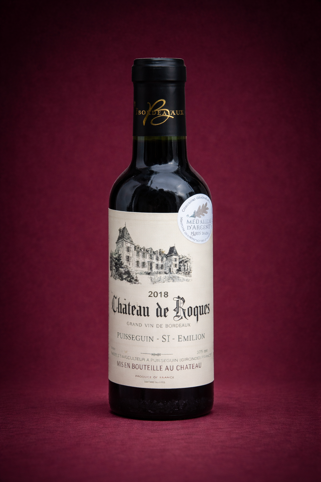 Château de Roques Puisseguin St. Emilion 2018 Demie
